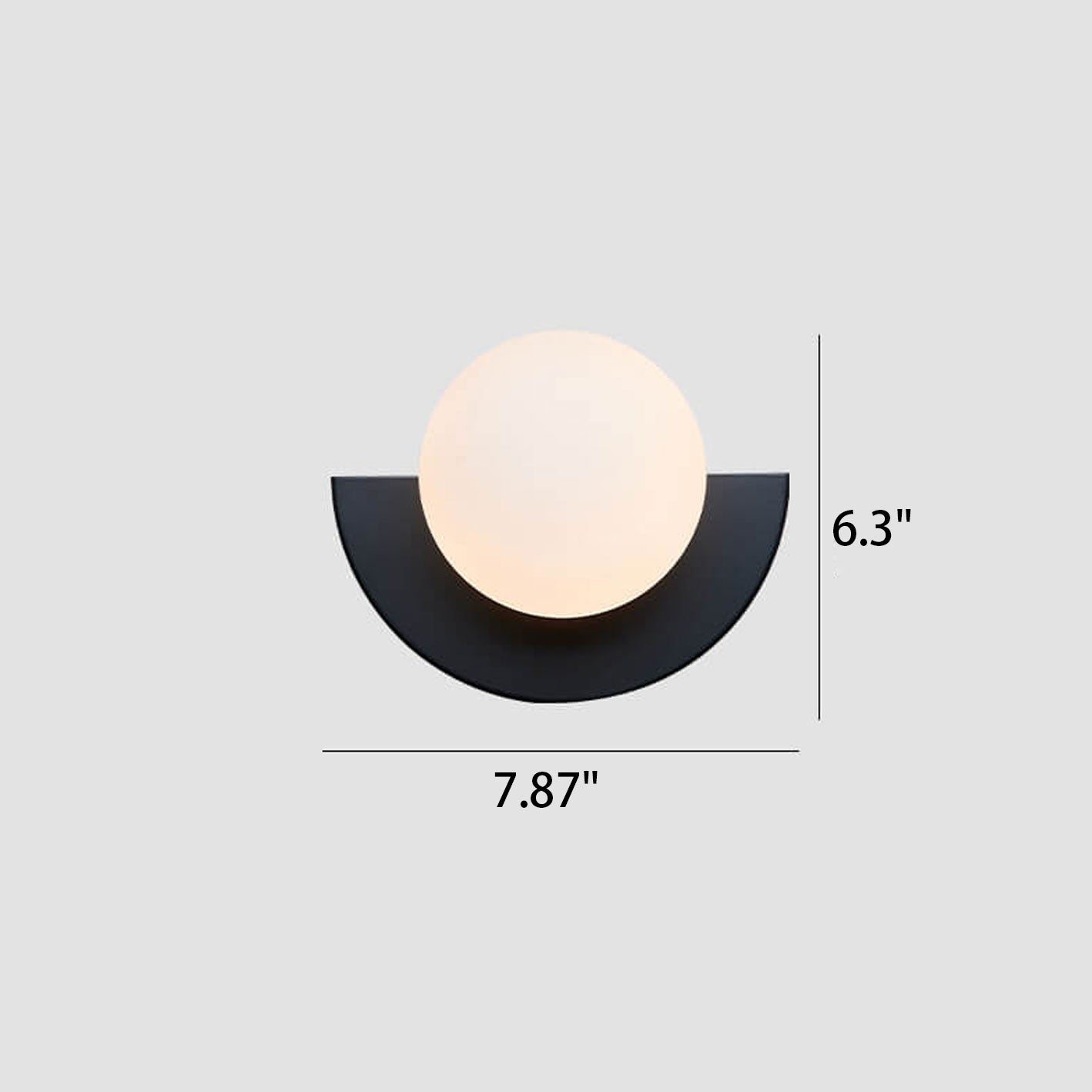 Glass Spherical Colorful Semicircle Wall Lamp