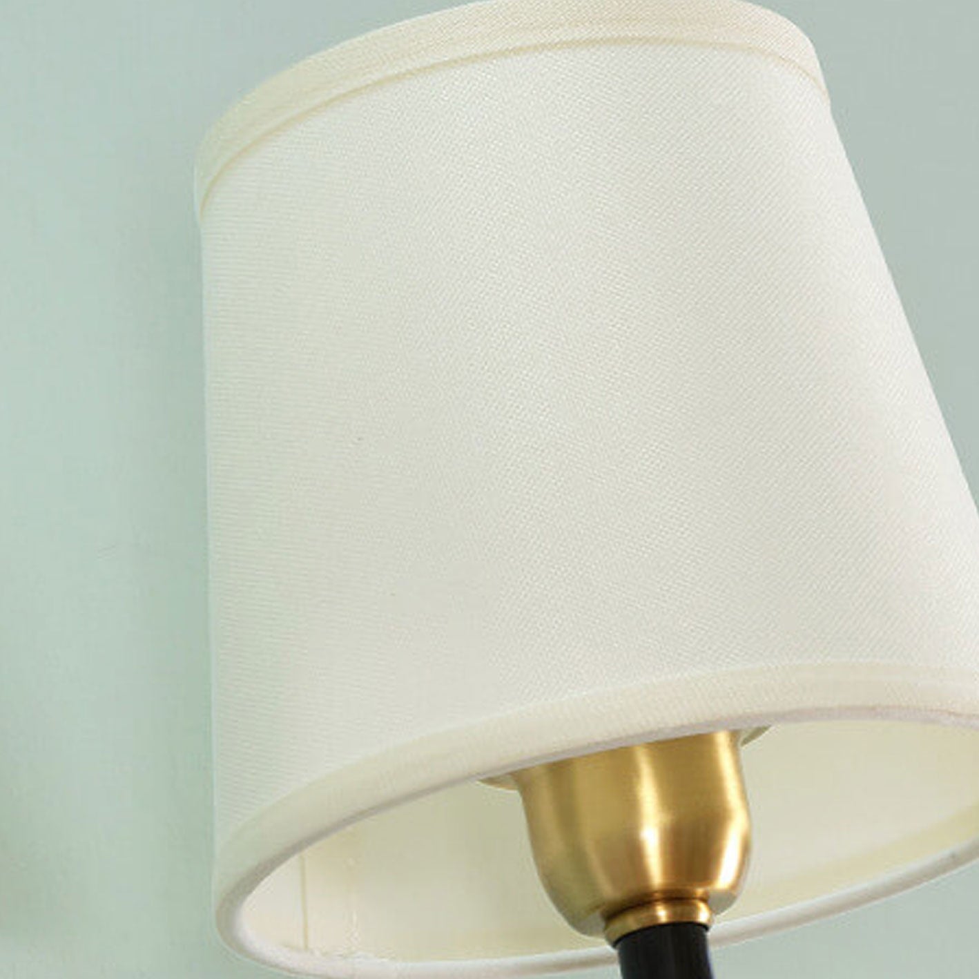 American Brass Fabric 1/2 Wall Lamp