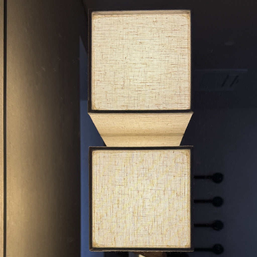 Square Fabric Living Room Wall Lamp