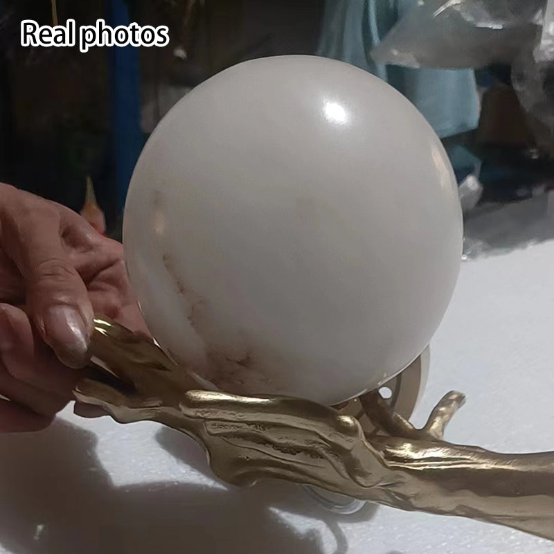 Brass Lucite Tree Branch Wall Lamp