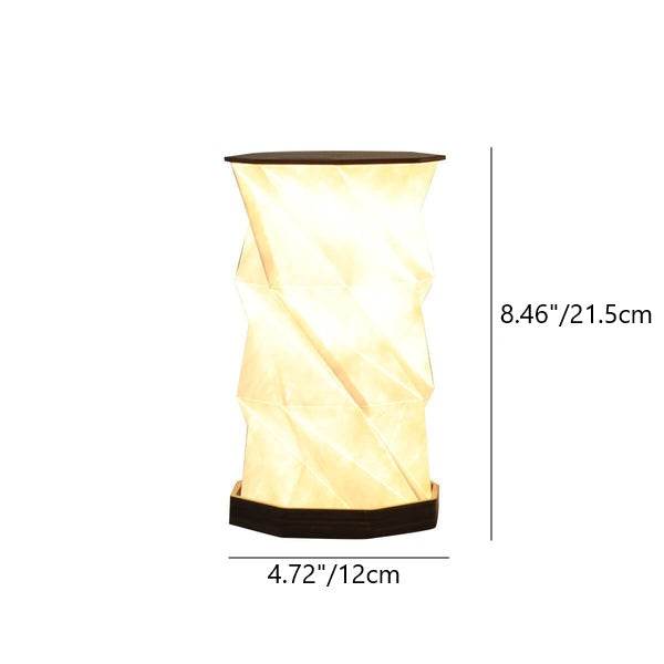 Rotating Foldable Wooden Touch Table Lamp