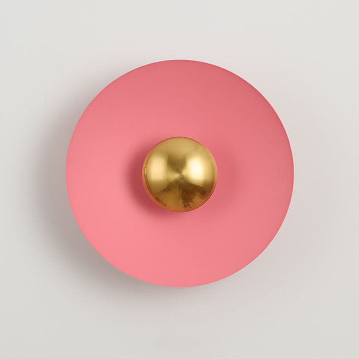Multicolor Round Disc Hardware Wall Lamp
