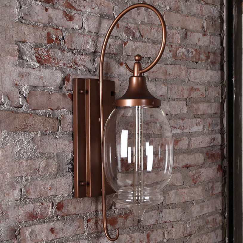 Glass Cup Iron Wall Lamp