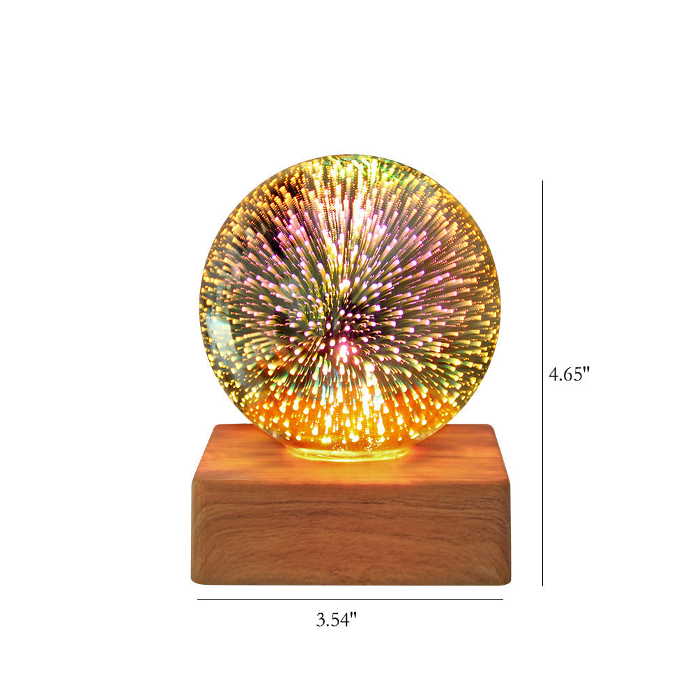 Colorful Glass Ball Plug-in Table Lamp