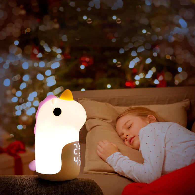 Cartoon Unicorn Timer Alarm Floor Lamp