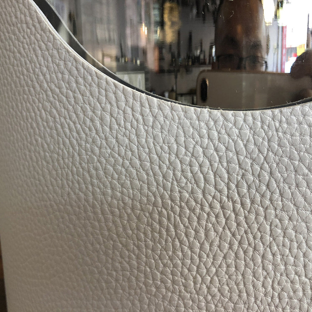 Faux Leather Cylindrical Glass Table Lamp