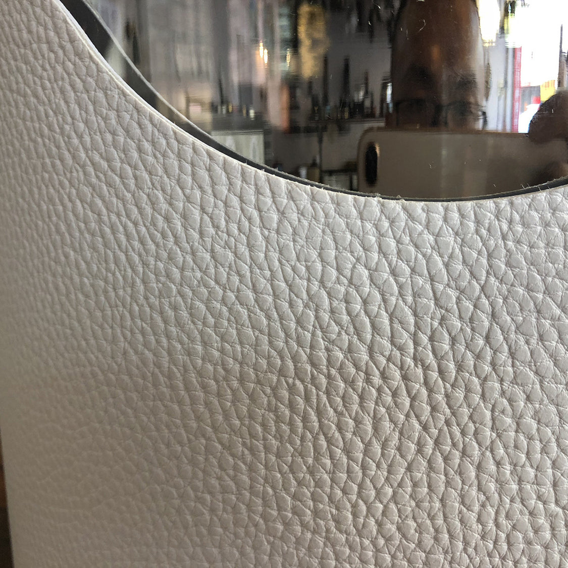 Faux Leather Cylindrical Glass Table Lamp