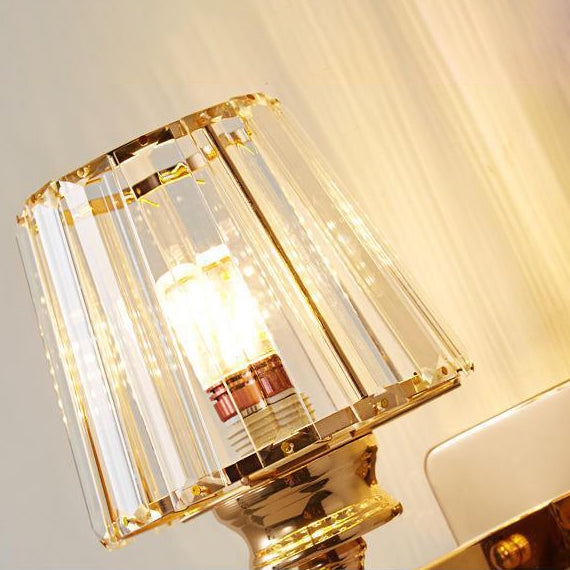 Oval Cylinder Hardware Crystal Wall Lamp