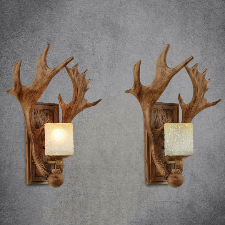 Antique Antler Wall Lamp