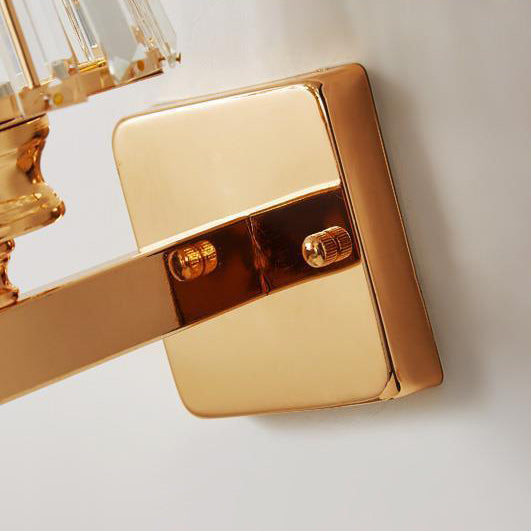 Oval Cylinder Hardware Crystal Wall Lamp