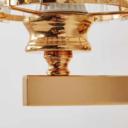 Oval Cylinder Hardware Crystal Wall Lamp