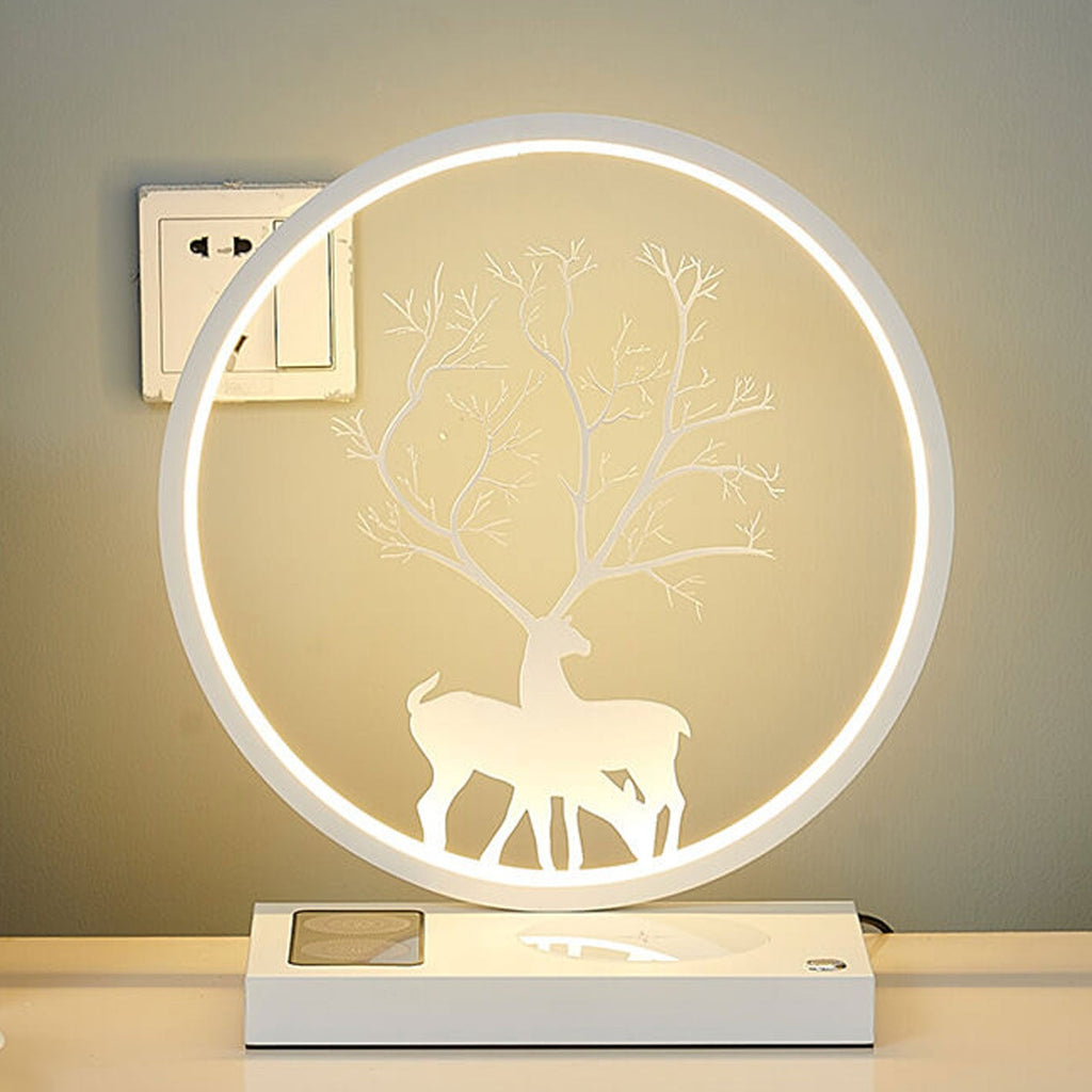 Iron Aluminum Wireless Charging Table Lamp