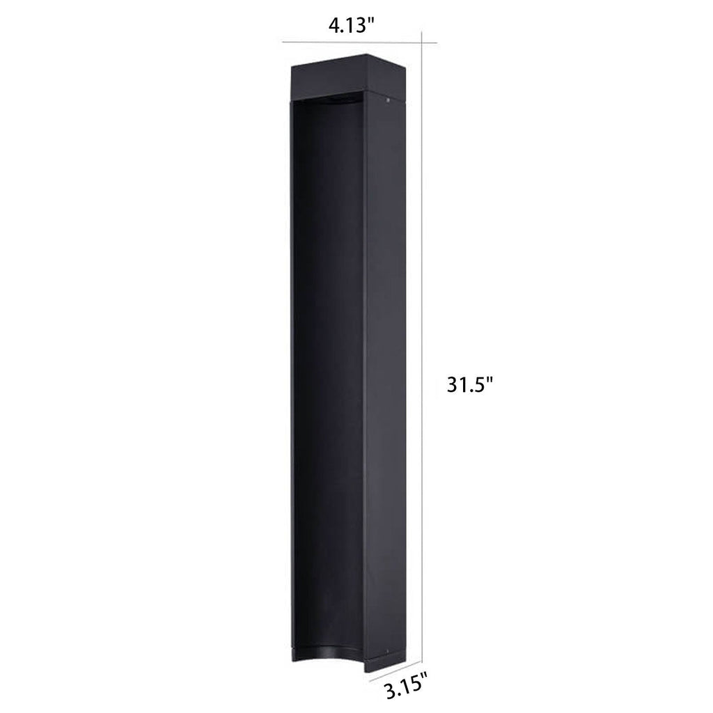 Simple Square Lawn Aluminum Outdoor Light