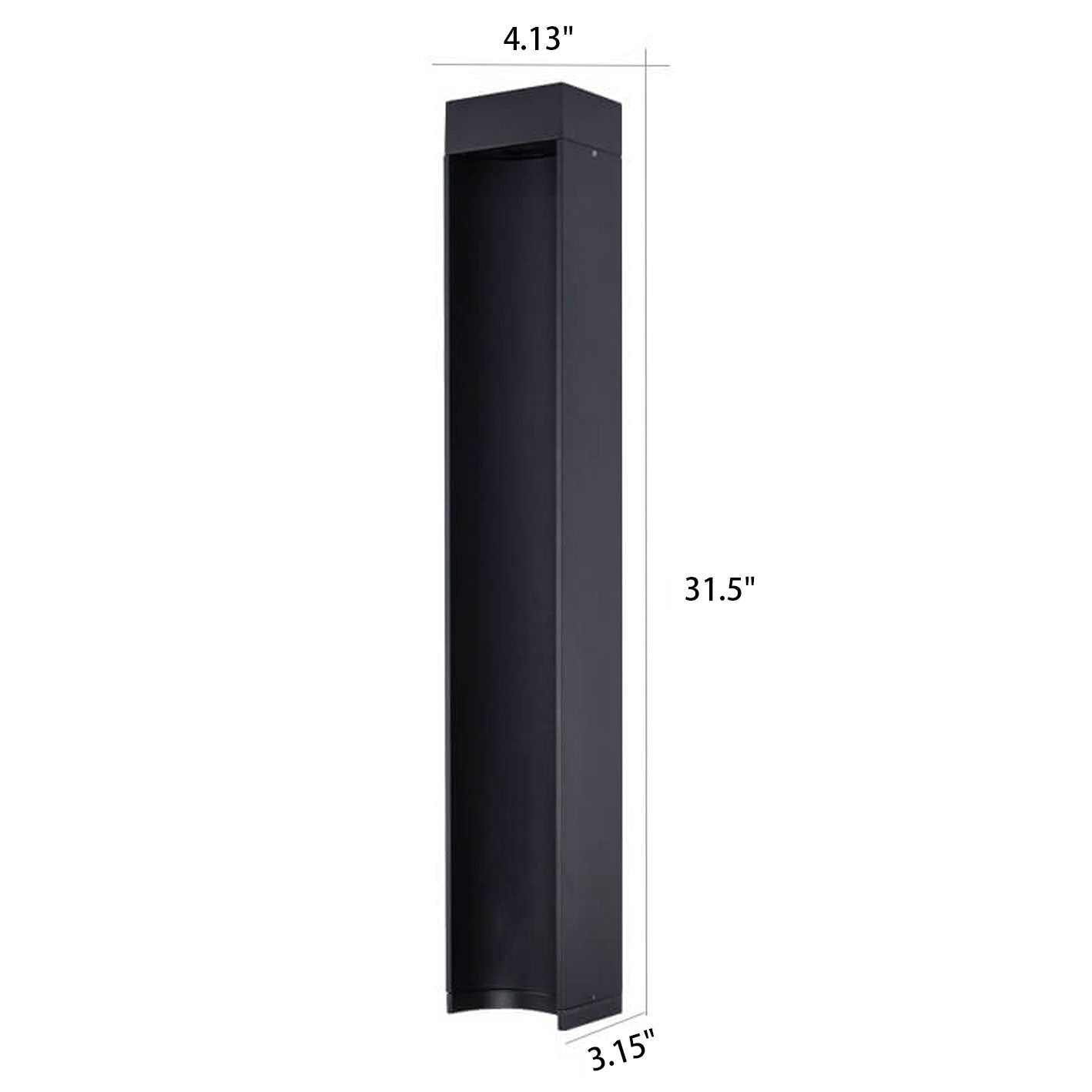 Simple Square Lawn Aluminum Outdoor Light
