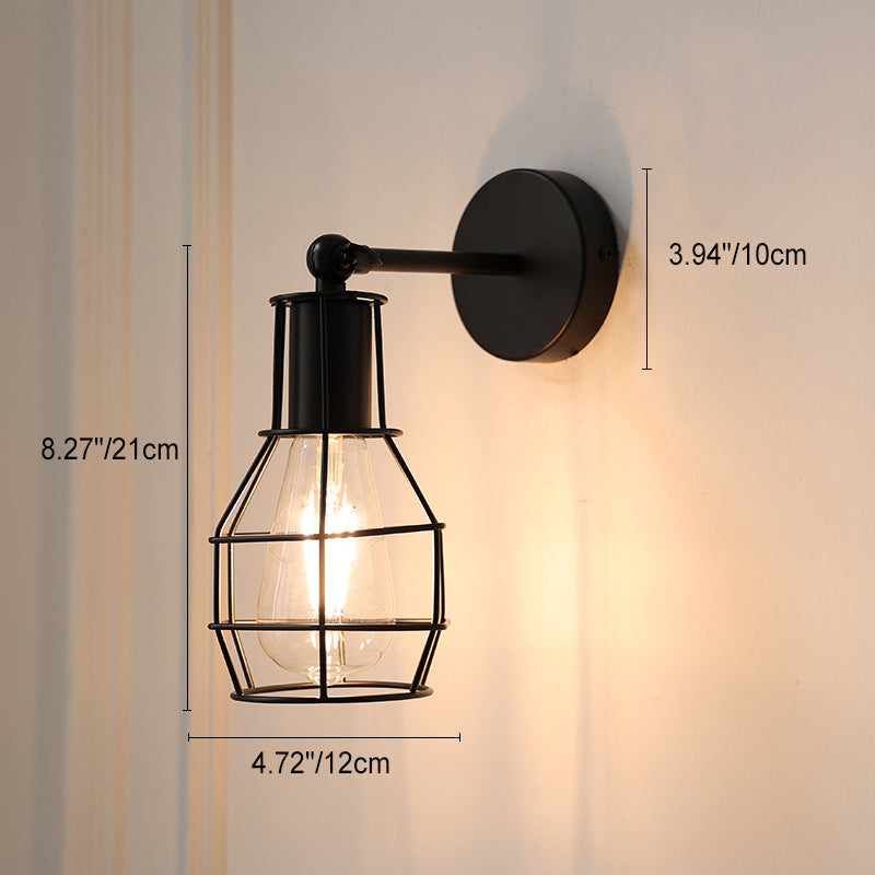 Cage Iron Living Room Wall Lamp