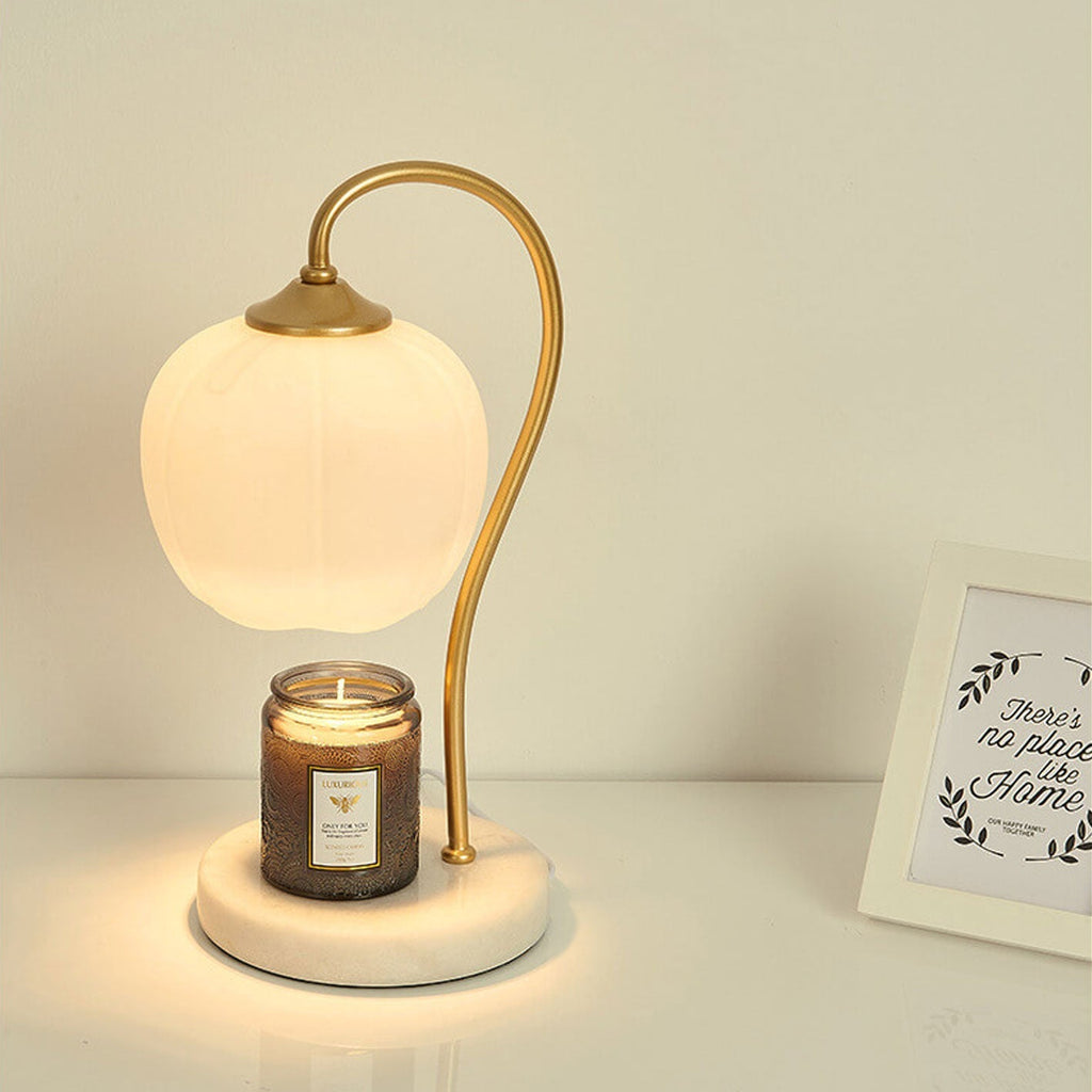 Petal Marble Melting Wax 2-Light Table Lamp