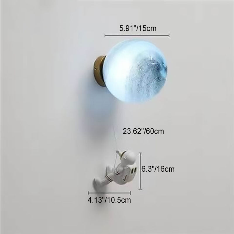 3D Printed Moon Resin Wall Lamp
