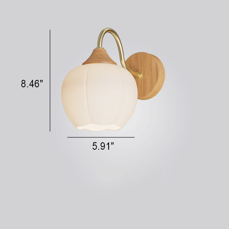 Striped Glass Round Log Wall Lamp