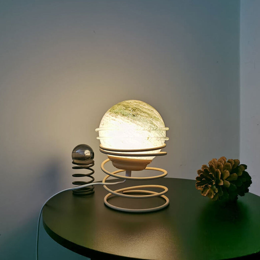 Glass Ball Spring Design Table Lamp