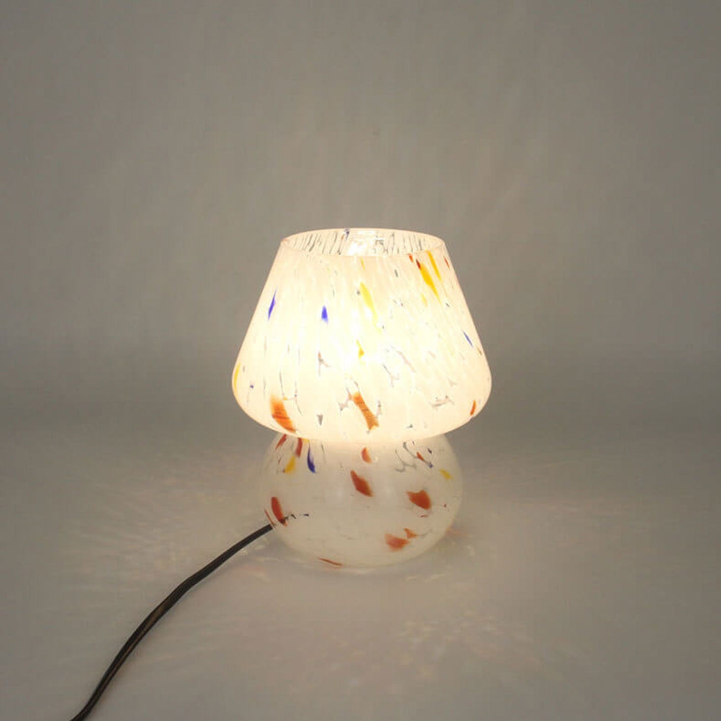 Stained Ink Glass Mushroom Table Lamp