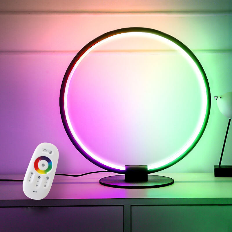 Acrylic Ring Design RGB Table Lamp