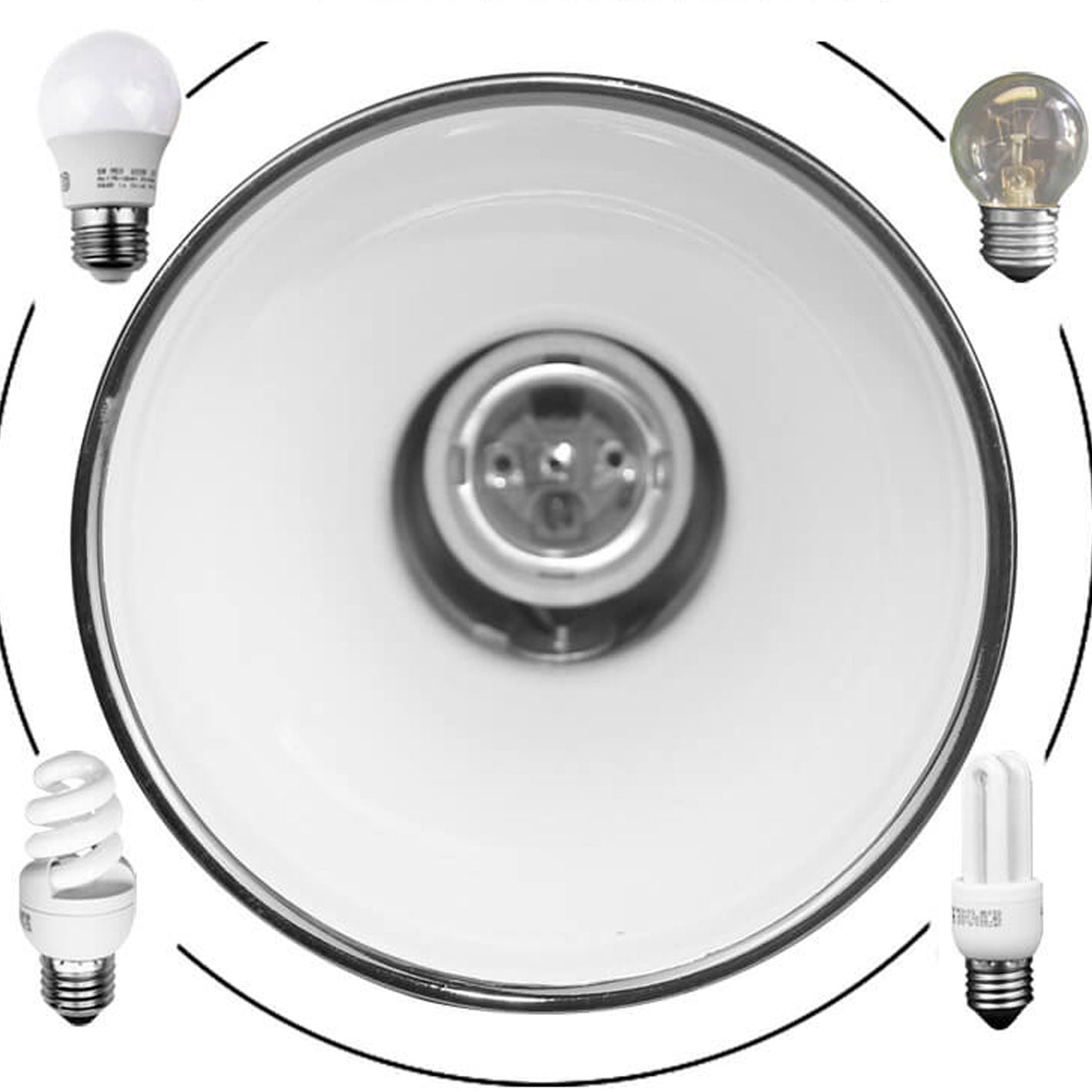 Aged Chrome Metal Table Lamp