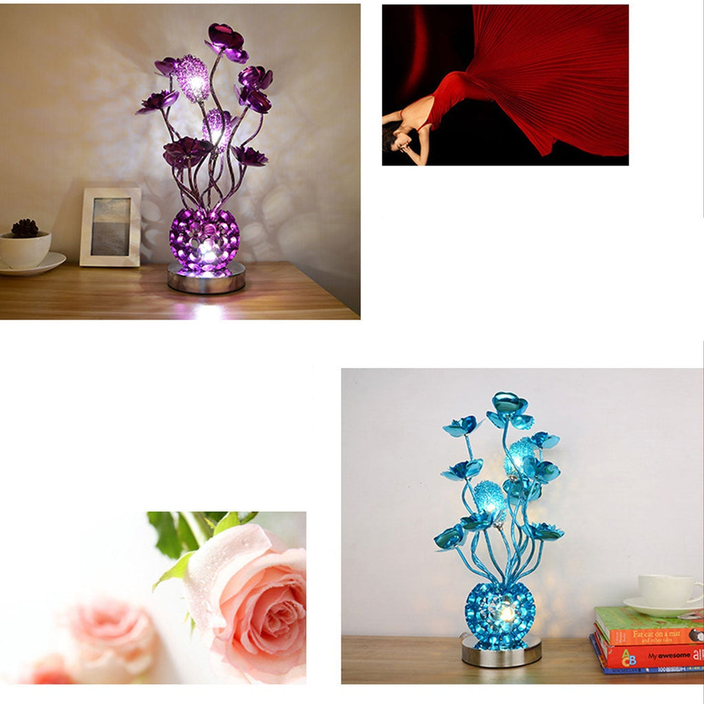 European-style Rose Aluminum Table Lamp
