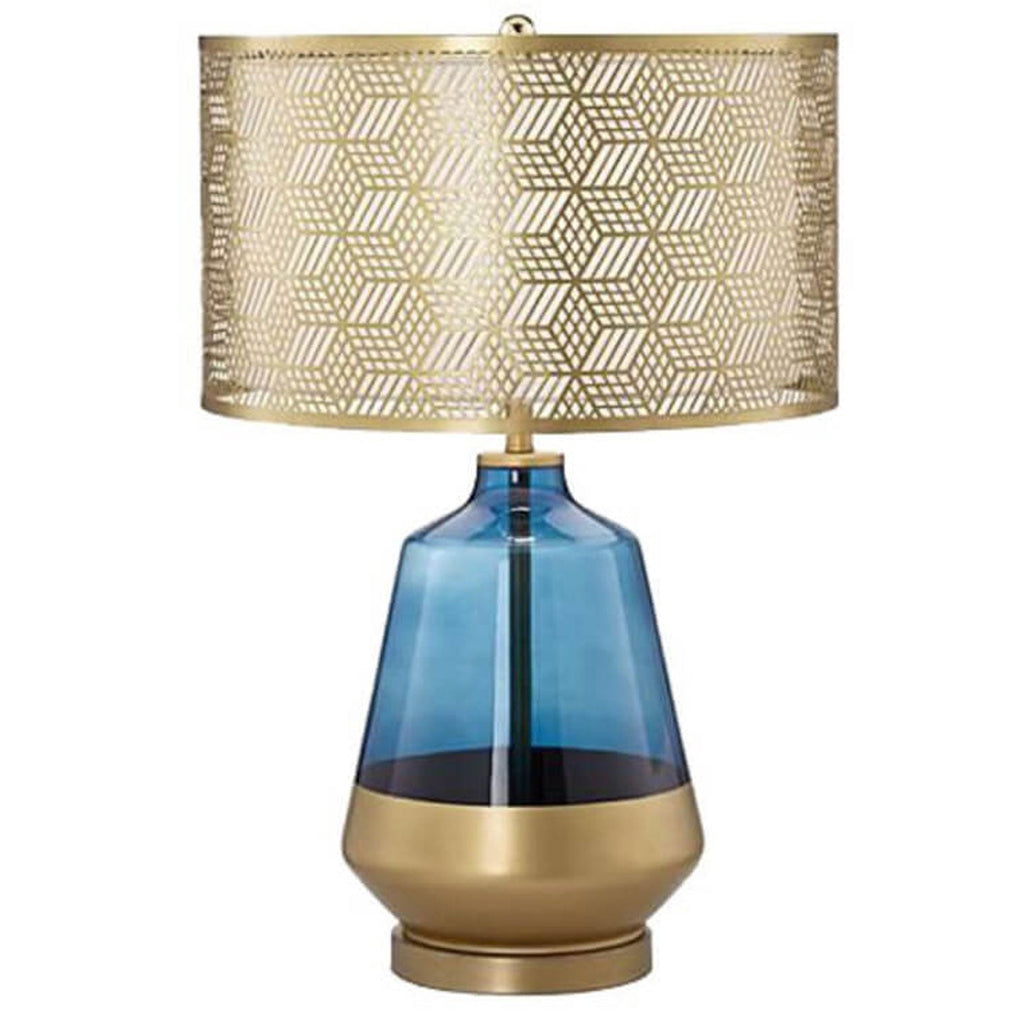 Blue Transparent Body Hollow Table Lamp
