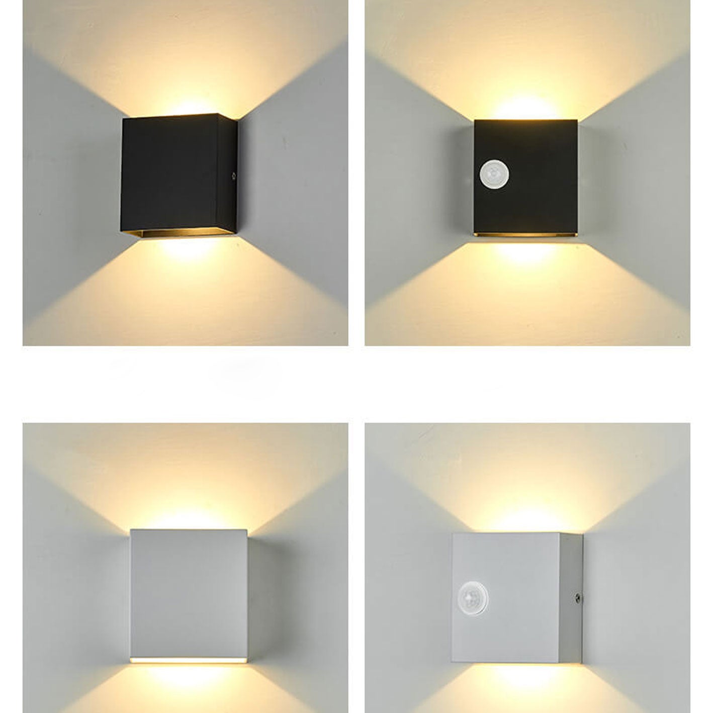 Square Body Sensor Outdoor Light