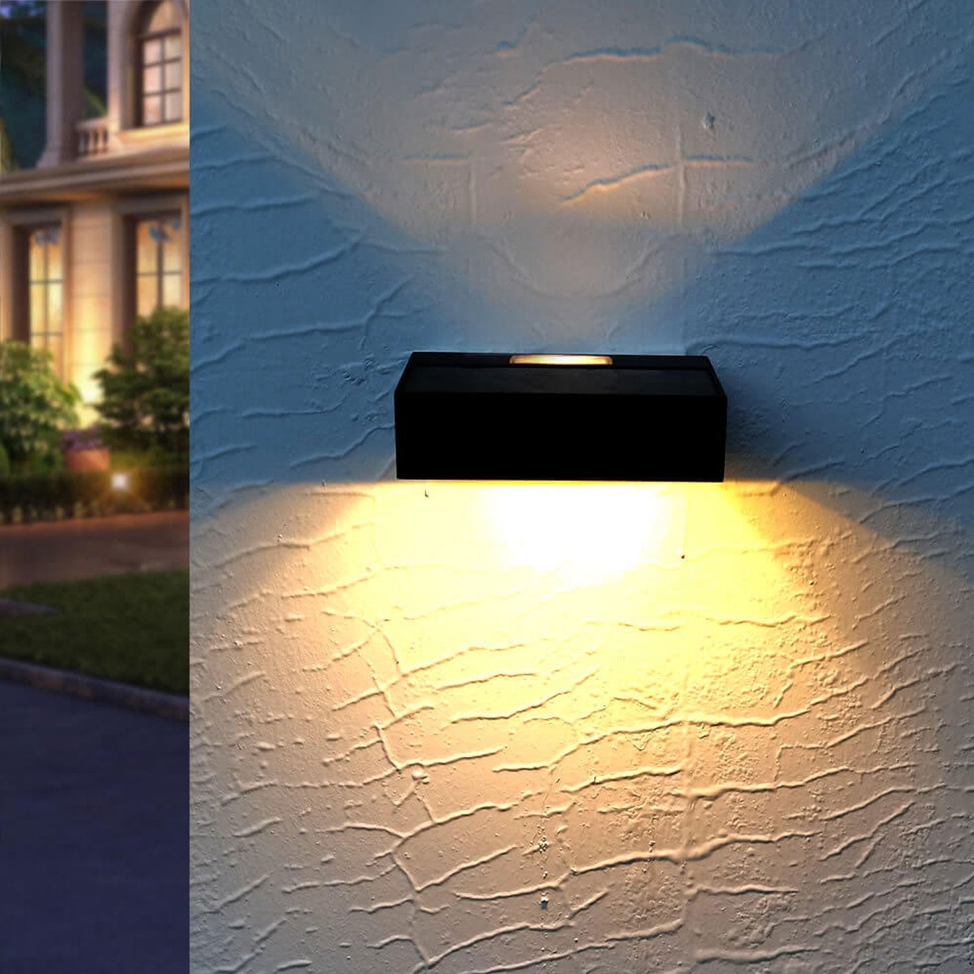 Square Double Head Patio Outdoor Light