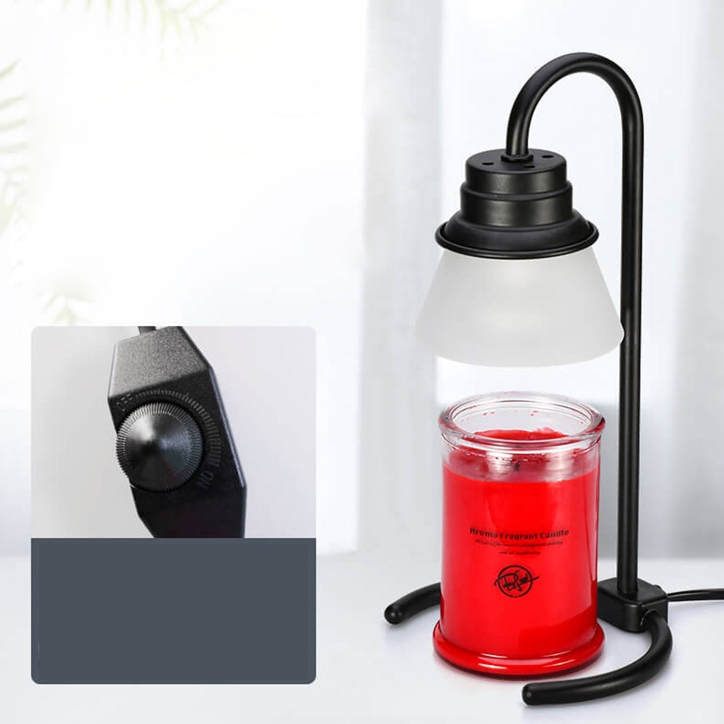 Metal Wood Melting Wax Table Lamp