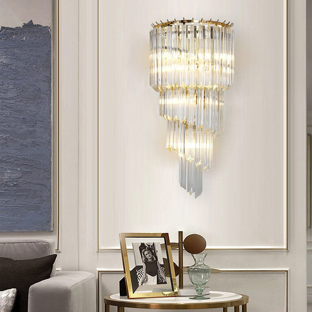 Crystal Four Layers 4-Light Wall Lamp