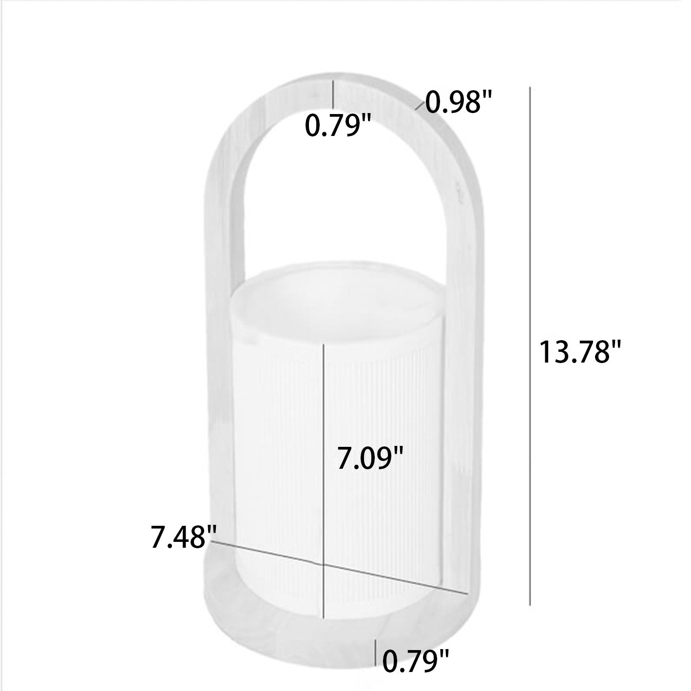 Fabric Column Solid Wood Table Lamp