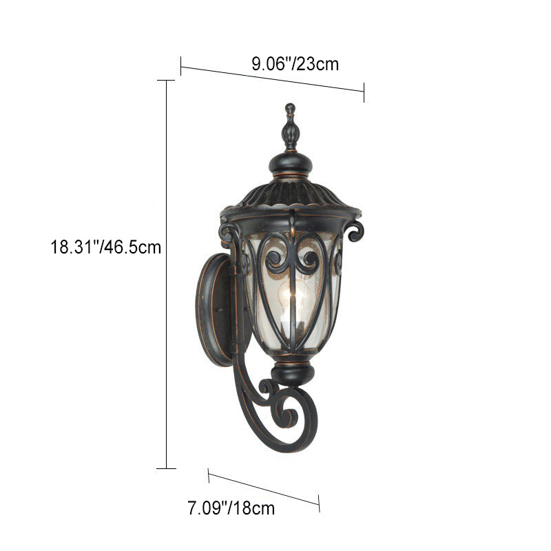 Lace Goblet Aluminum Glass Outdoor Light