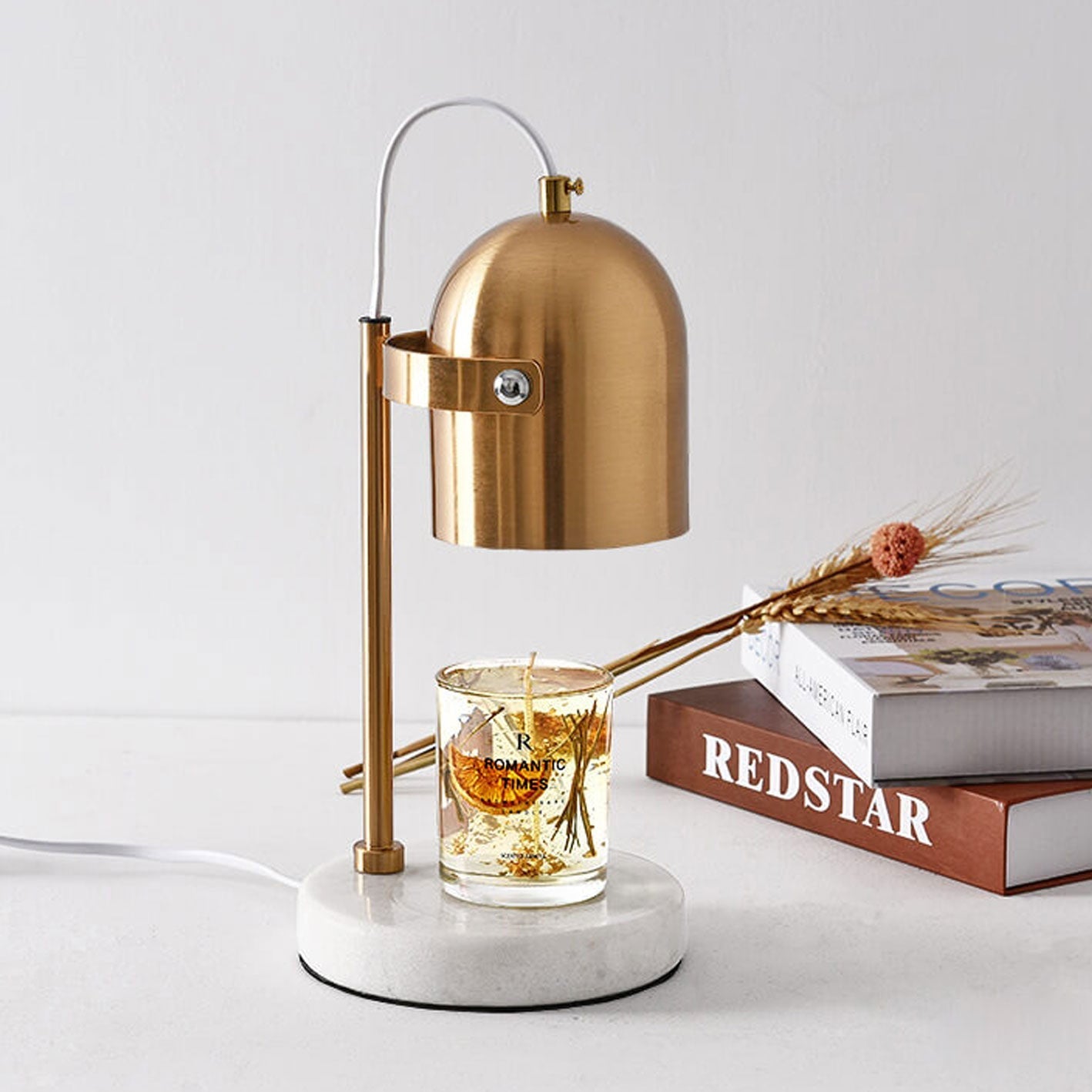 Metal Cylindrical Aromatherapy Melting Table Lamp