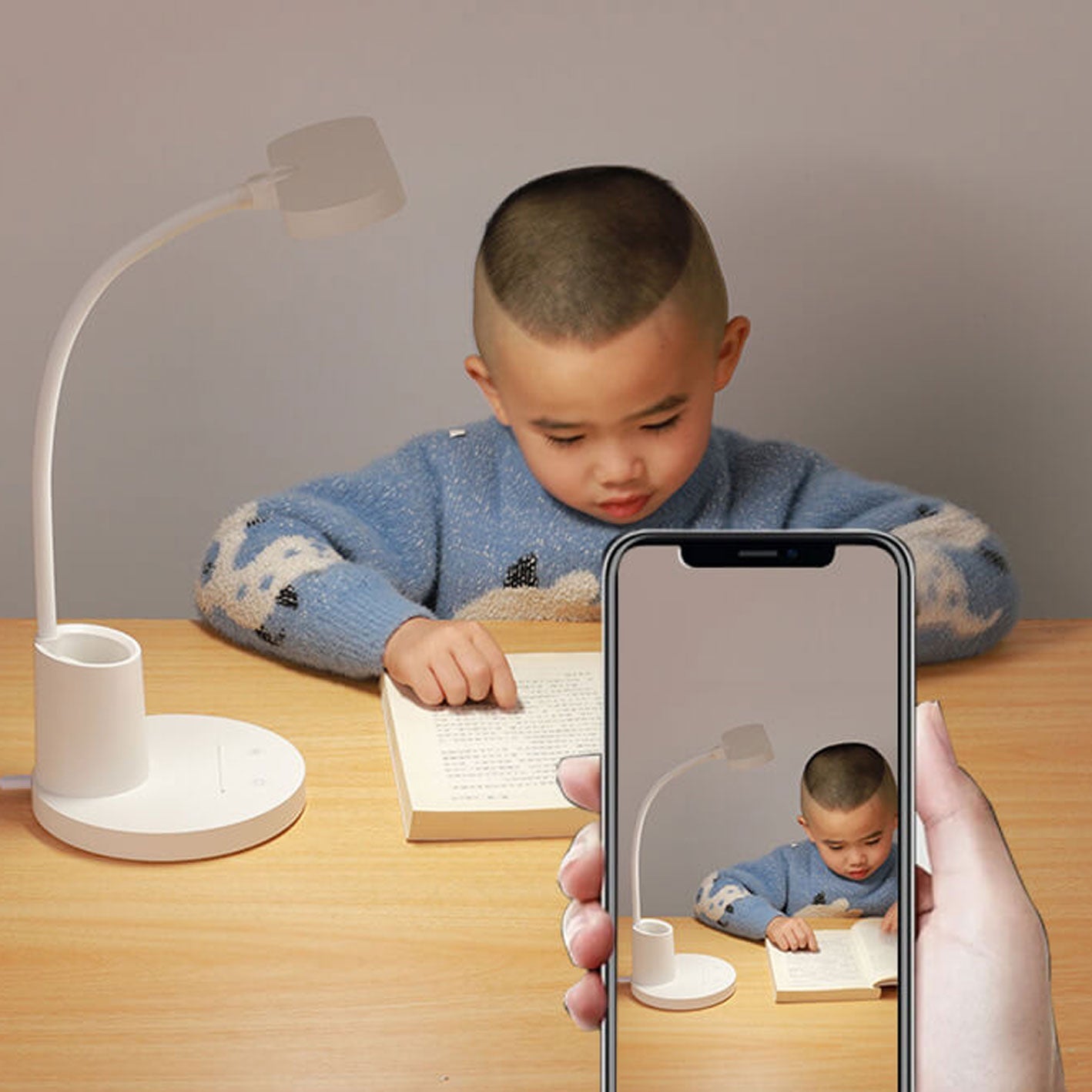 Blue Eye Protection Touch Table Lamp