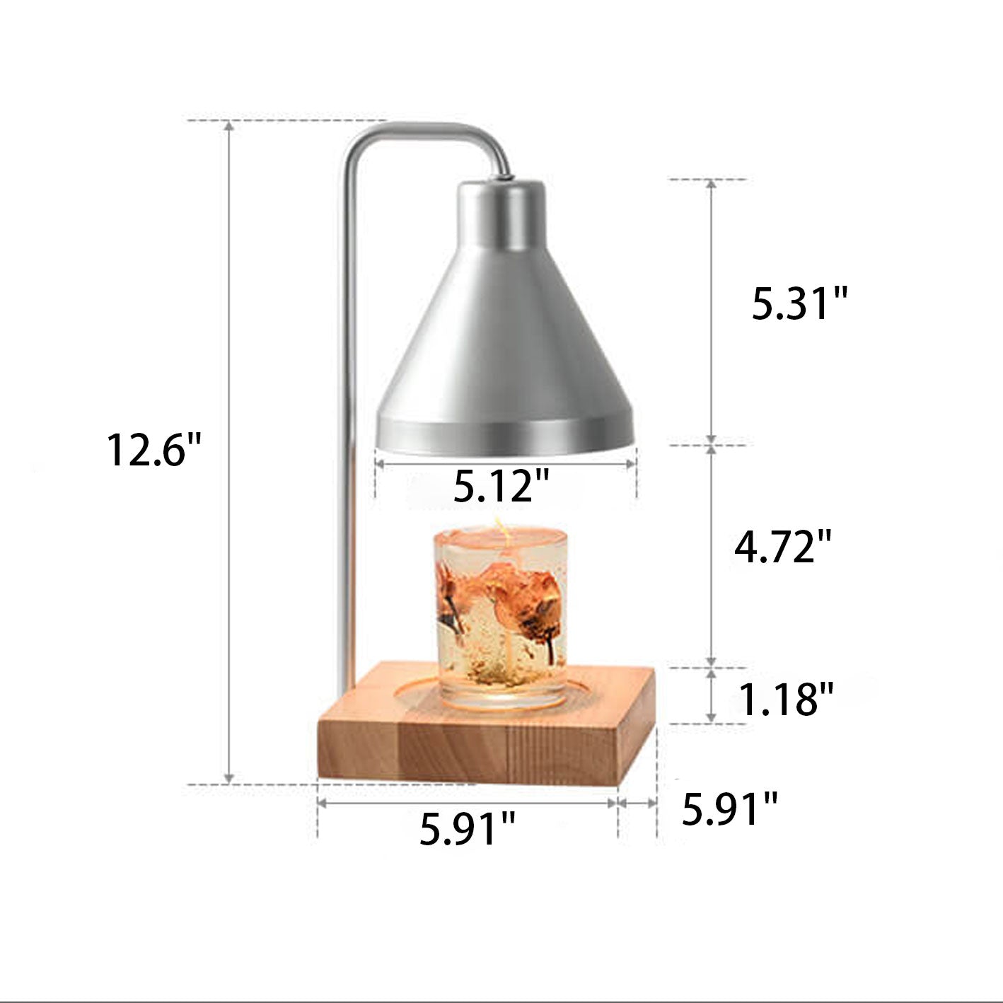 Cone Wood Melting Wax 2-Light Table Lamp
