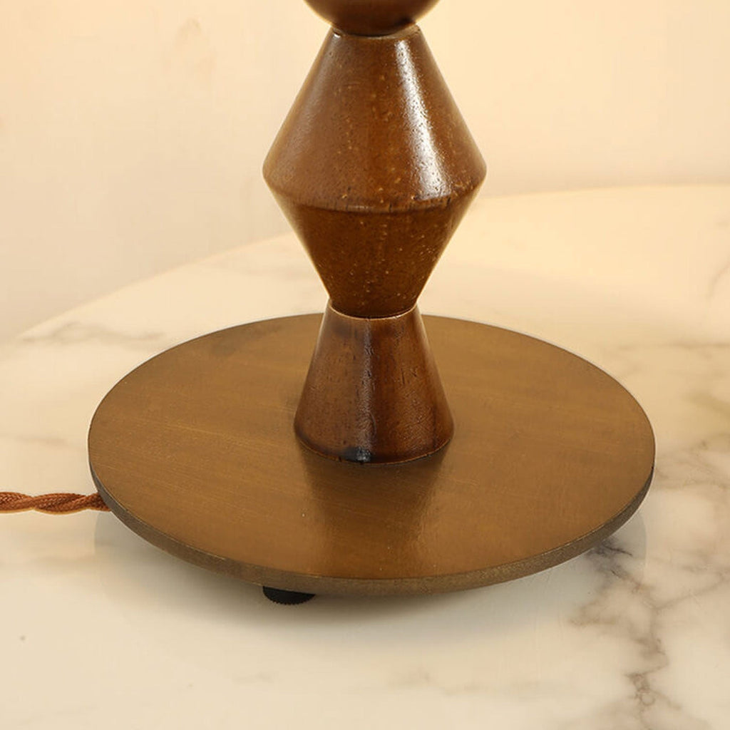 Dark Green Pleated Solid Table Lamp