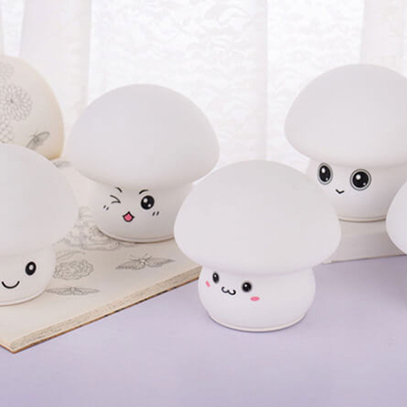 Cartoon Mushroom Silicone Night Table Lamp