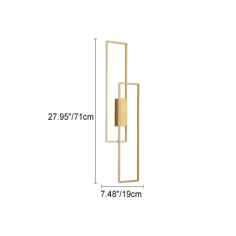 Rectangle Line Iron Silicone Wall Lamp