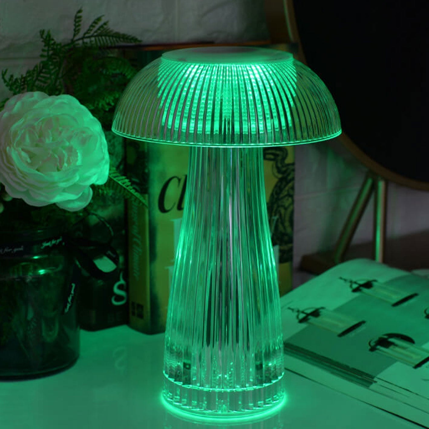 Mushroom PMMA Dazzling Touch Table Lamp