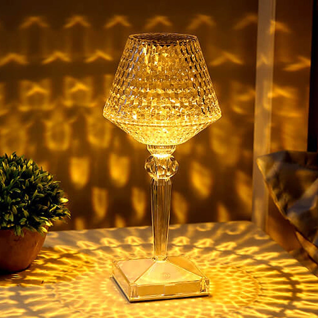 Acrylic Diamond Wine Glass Table Lamp
