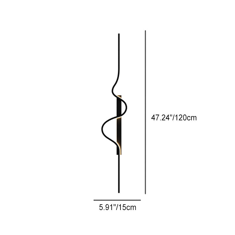 Long Wave Design Aluminum Wall Lamp