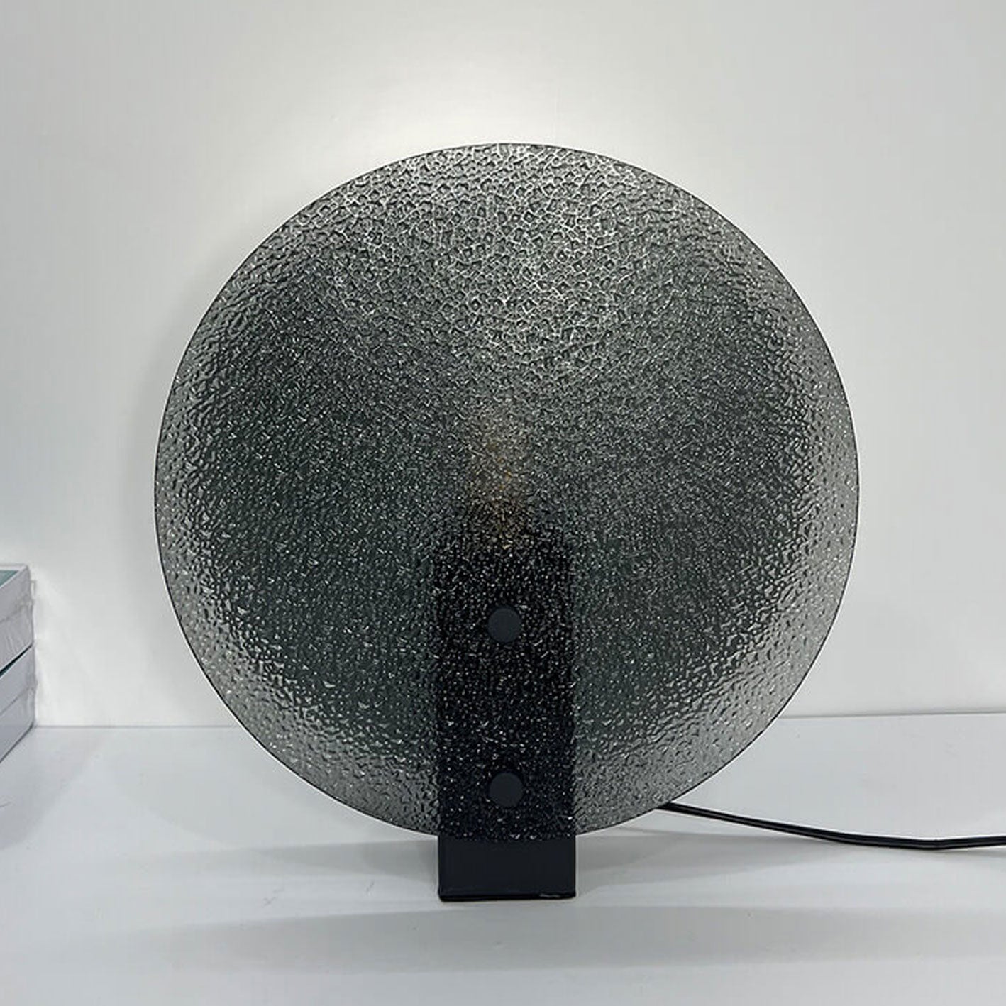 Round Frosted Glass Table Lamp