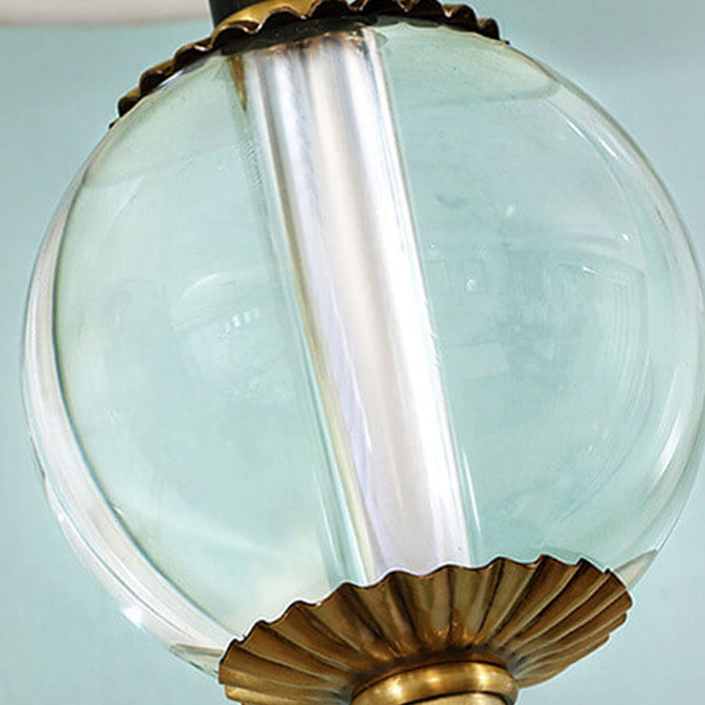 American Brass Fabric 1/2 Wall Lamp