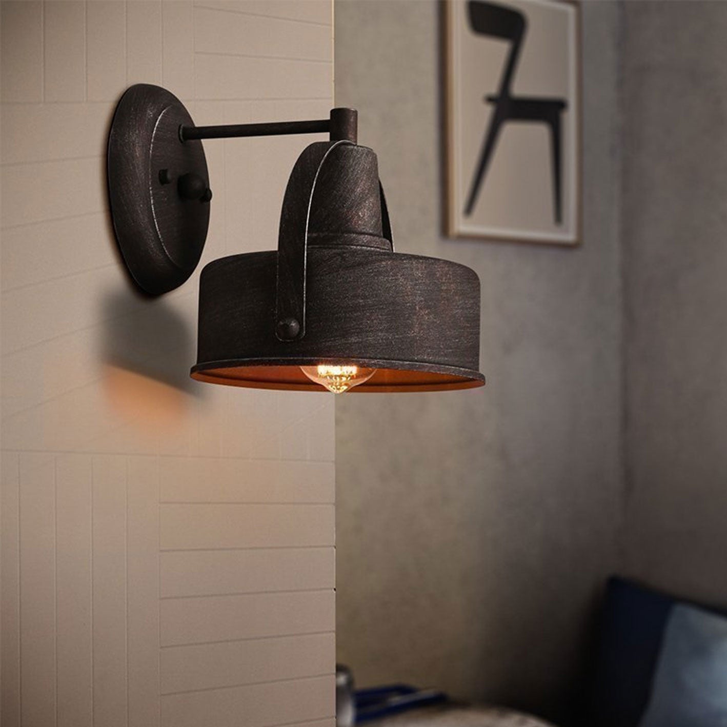 Aged Dome Cage Outdoor Light