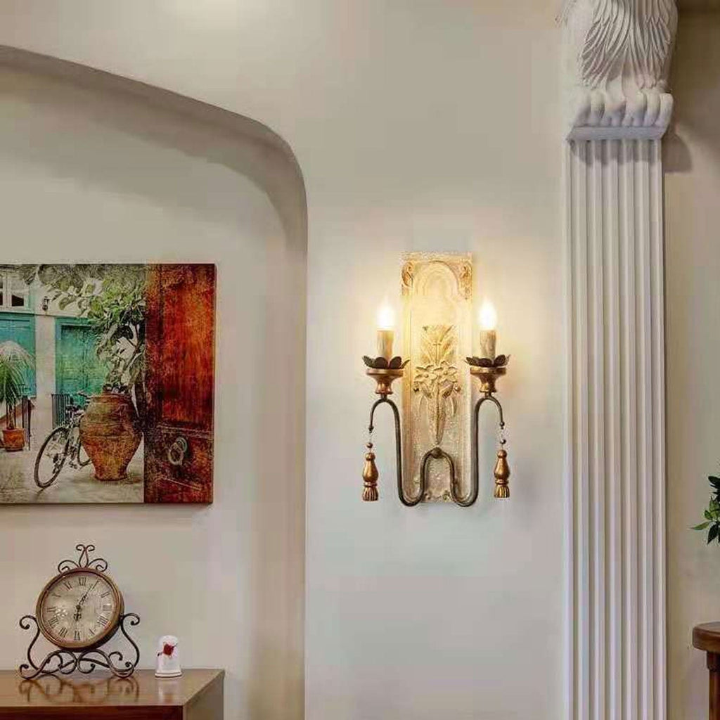 Country Plastic 2-Light Wall Lamp