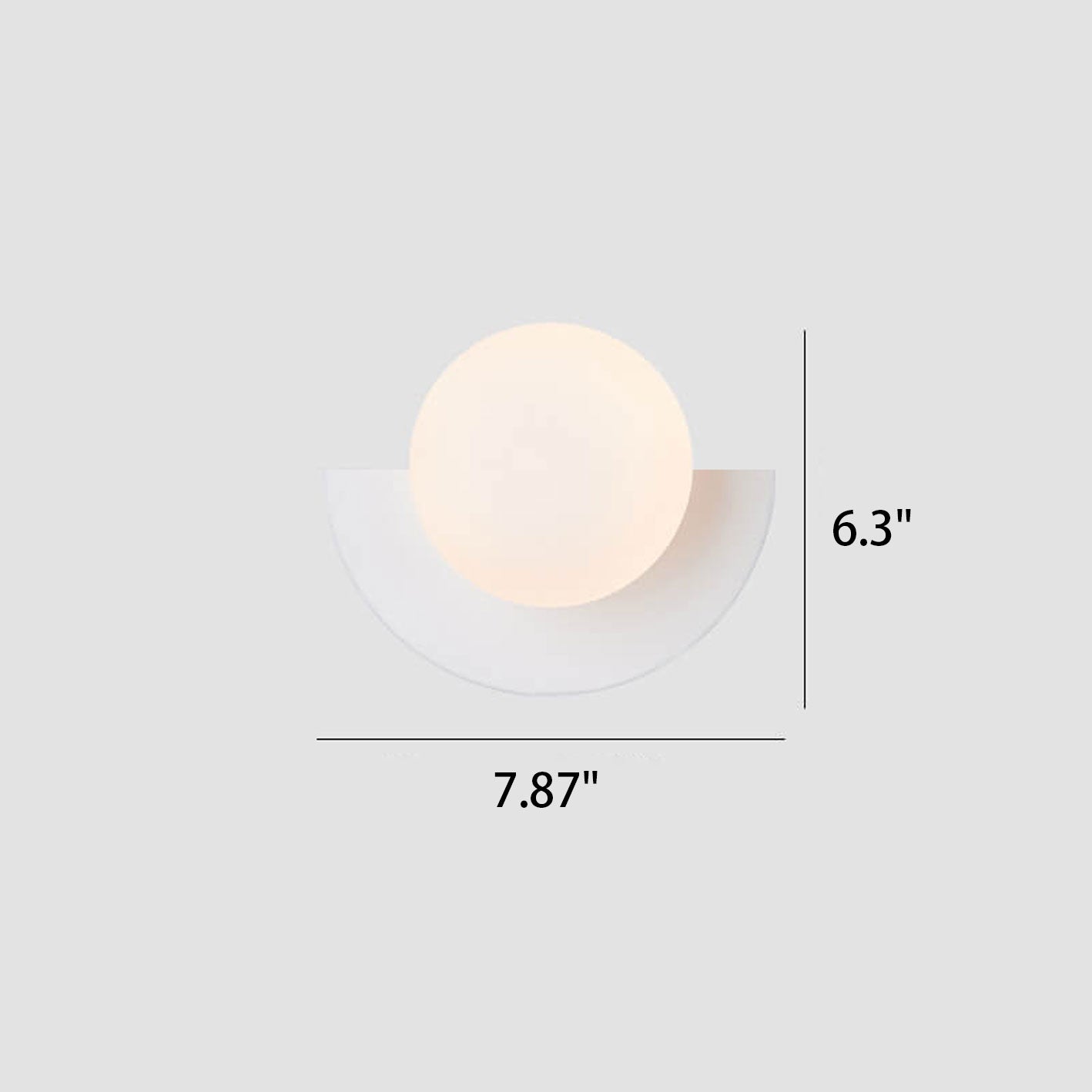 Glass Spherical Colorful Semicircle Wall Lamp