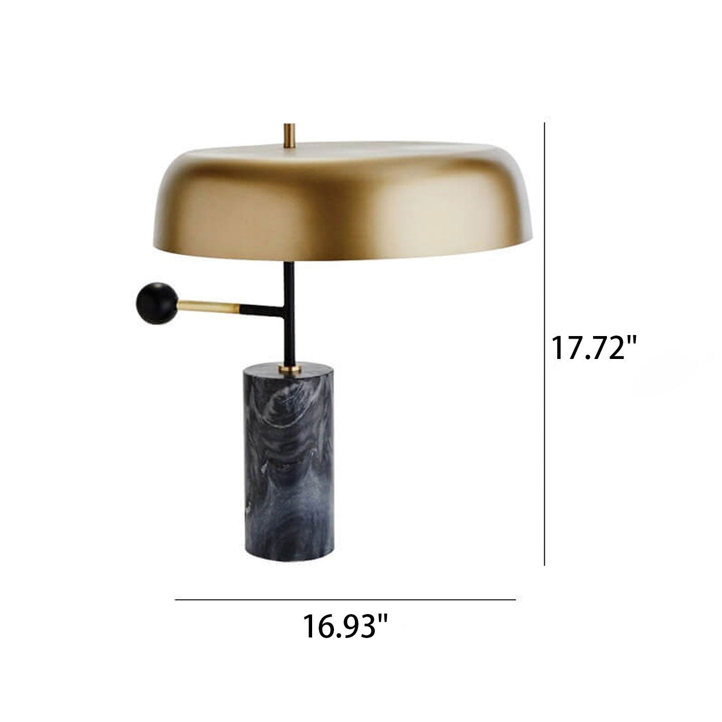 Gold Marble Column Table Lamp