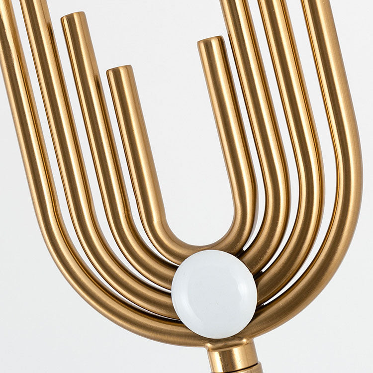 Round Metal Fabric Living Floor Lamp